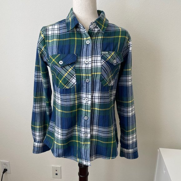 Dixxon Tops - Dixxon Griswold 00 Blue Green Flannel Button Up Shirt D-Tech